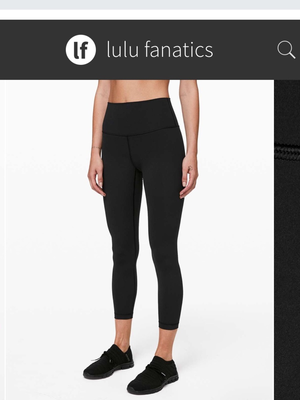 Lululemon Wunder Under High-Rise Tight 25" FullOn Luxtreme sz 6 Black 7/8 Length